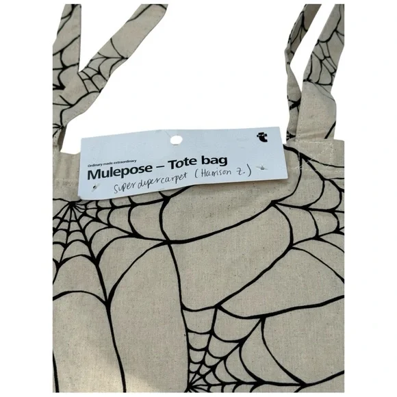Cobweb Tote Bag spiders web Halloween gothic spider shopping bag - Picture 4 of 12